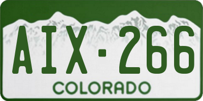 CO license plate AIX266