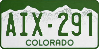 CO license plate AIX291