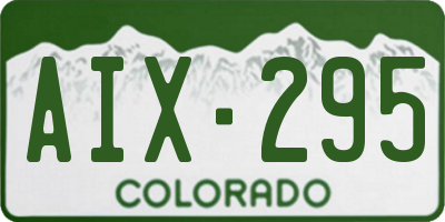 CO license plate AIX295