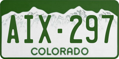 CO license plate AIX297