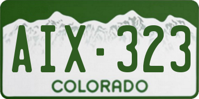 CO license plate AIX323