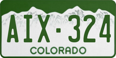 CO license plate AIX324