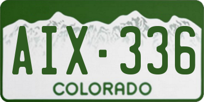 CO license plate AIX336
