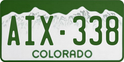 CO license plate AIX338