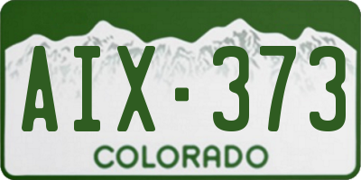 CO license plate AIX373