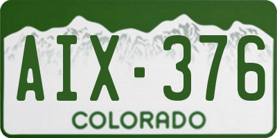 CO license plate AIX376
