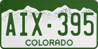 CO license plate AIX395