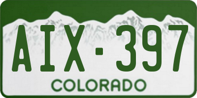 CO license plate AIX397