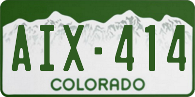 CO license plate AIX414