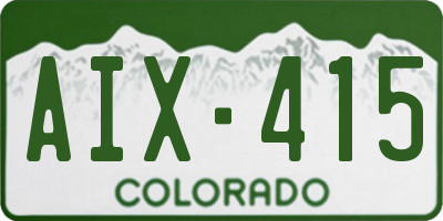 CO license plate AIX415