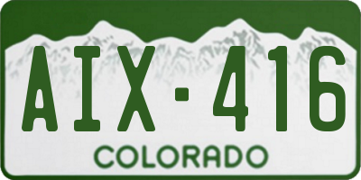 CO license plate AIX416
