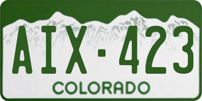 CO license plate AIX423