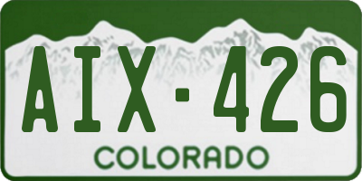 CO license plate AIX426