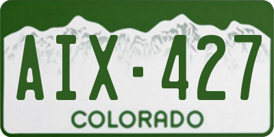 CO license plate AIX427