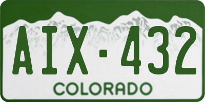 CO license plate AIX432