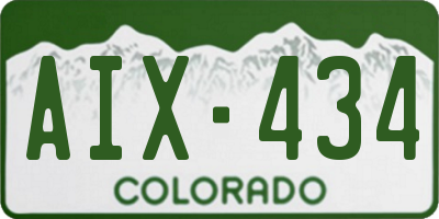CO license plate AIX434