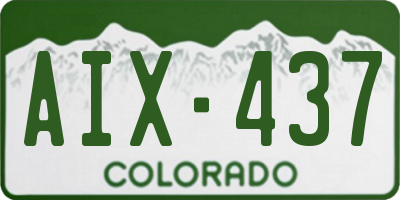 CO license plate AIX437