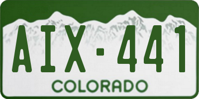 CO license plate AIX441