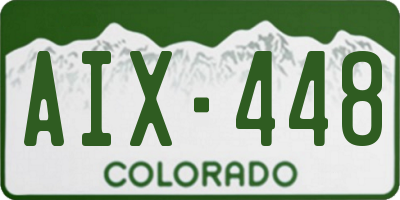 CO license plate AIX448