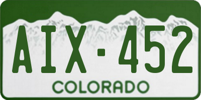 CO license plate AIX452