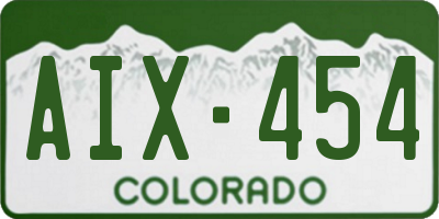 CO license plate AIX454