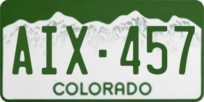 CO license plate AIX457