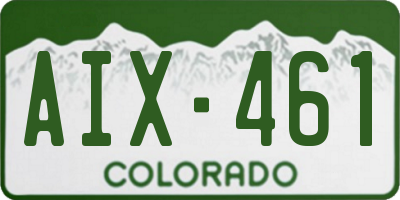 CO license plate AIX461