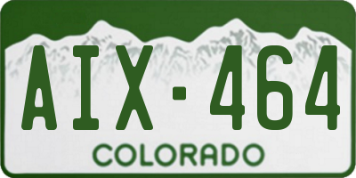 CO license plate AIX464