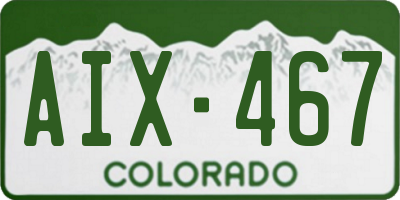 CO license plate AIX467