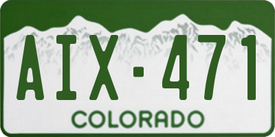 CO license plate AIX471