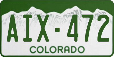 CO license plate AIX472