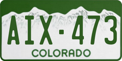 CO license plate AIX473