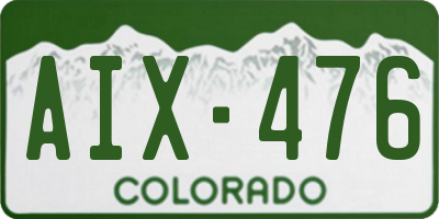 CO license plate AIX476