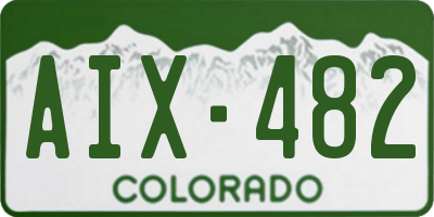 CO license plate AIX482