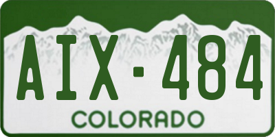 CO license plate AIX484