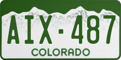 CO license plate AIX487