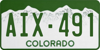 CO license plate AIX491