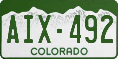 CO license plate AIX492