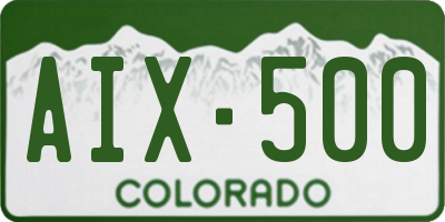 CO license plate AIX500