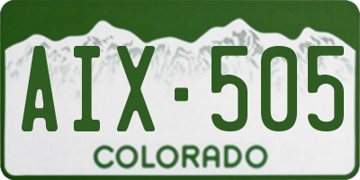CO license plate AIX505