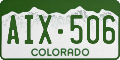 CO license plate AIX506