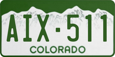 CO license plate AIX511