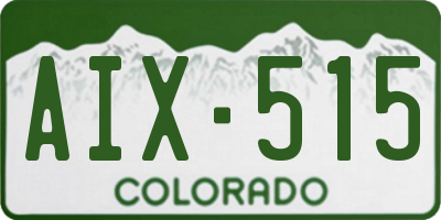 CO license plate AIX515