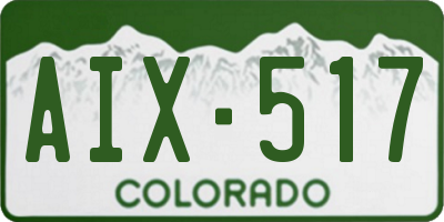 CO license plate AIX517