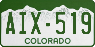 CO license plate AIX519