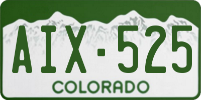CO license plate AIX525