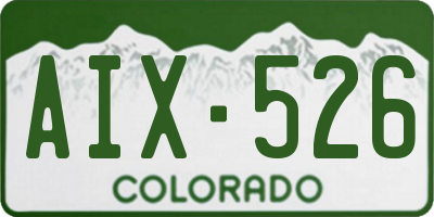 CO license plate AIX526