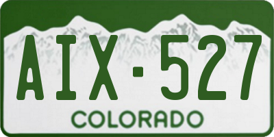 CO license plate AIX527