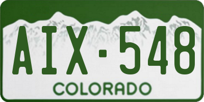 CO license plate AIX548