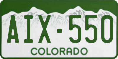 CO license plate AIX550